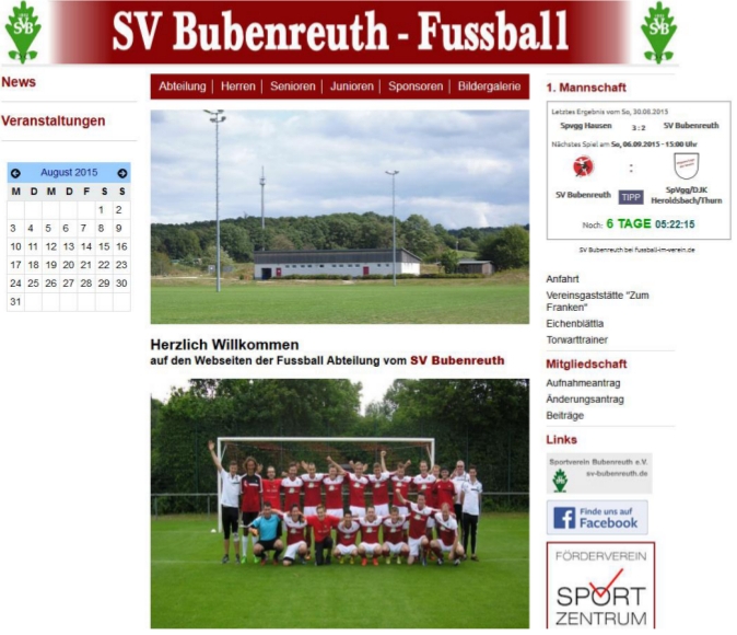 Fußballhomepage